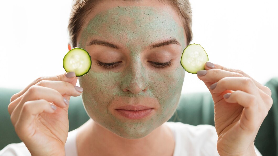 Ingredienti naturali italiani per maschere viso - miele, olio d'oliva, erbe aromatiche